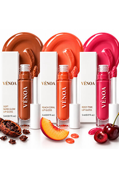 VÉNOA 3’lü Lip Gloss Avantaj Seti