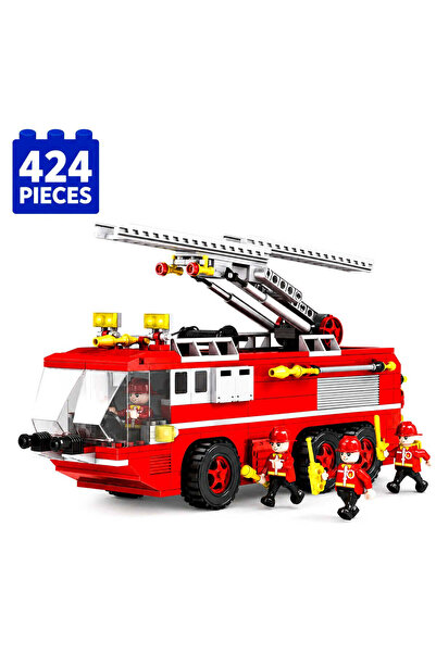 Minibric Set de Constructie cu Piese Tip Blocuri Construit 424 Piese RedFire ...