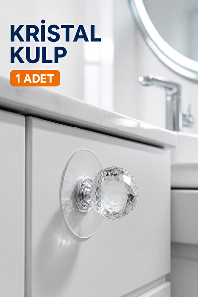 Beatitude Dolap Çekmece Kulbu 1 Adet Çok Amaçlı Kristal Çekmece Dolap Kulpu K...
