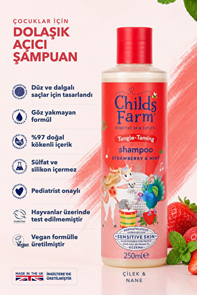 Childs Farm Çilek ve Organik Nane Özlü Çocuk Şampuan 250ml