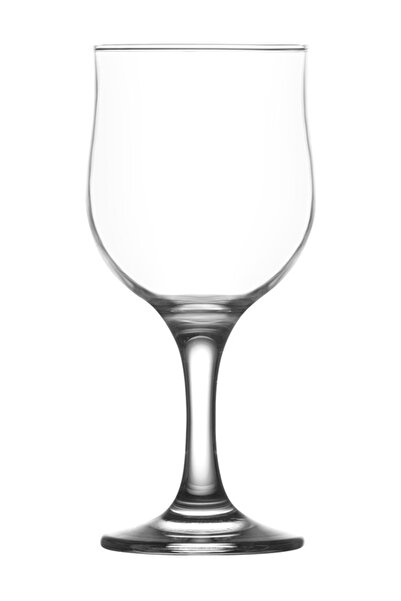 LAV Nevakar Cam Kırmızı Şarap Kadehi 6'lı 320 ml Ayaklı (Meşrubat Bardağı)