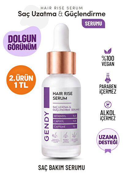 GENDY Saç Uzatma ve Dökülme Karşıtı Saç Serumu - Redensyl %3, Capixyl %3, Nia...