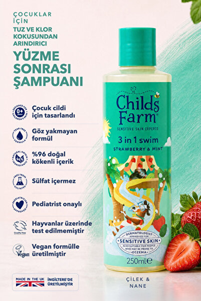 Childs Farm Strawberry and Organic Mint Extract 3-in-1 After-Swimming Childre...