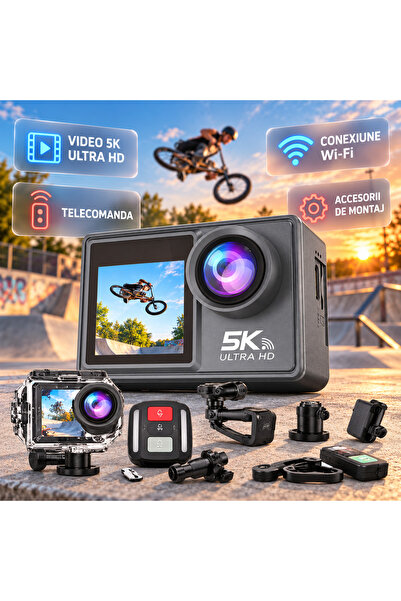 ideal STORE Camera de Actiune idealSTORE SmartSONY-Cam 5K Ultra HD