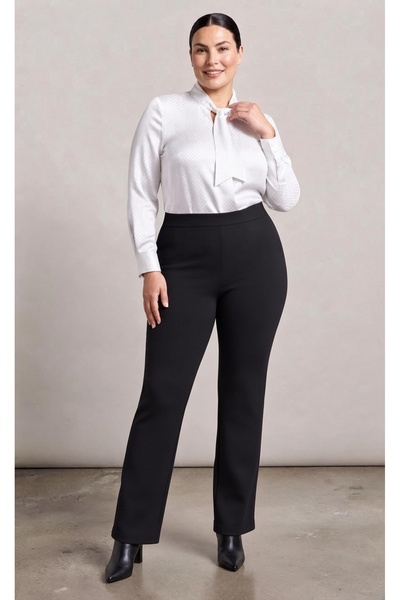 Barato Plus Size Premium Fabric Black Palazzo Leggings