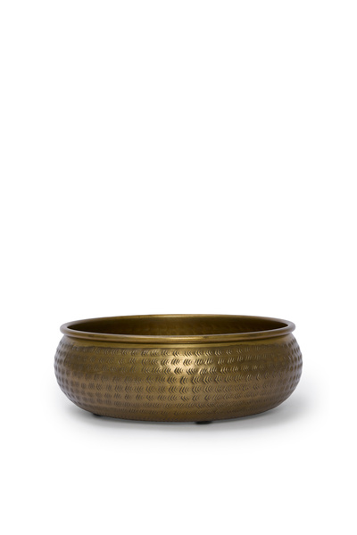 Yargıcı Yuvarlak Metal Dekoratif Kase(30x10 Cm)
