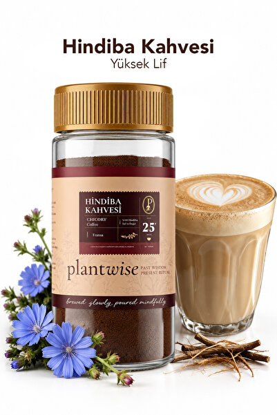 Plantwise Hindiba Kahvesi Prebiyotik-Yüksek Lif %80 Hindiba %20 Kahve 100g Ca...