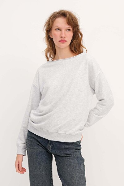 Addax Kayık Yaka Sweatshirt S10546