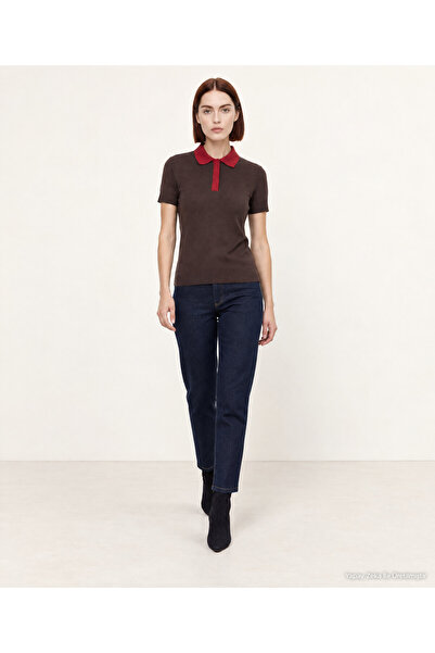 Yargıcı Cotton Regular Polo Collar Short Sleeve Sweater