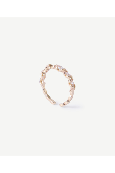 Yargıcı Zircon Stone Textured Ring