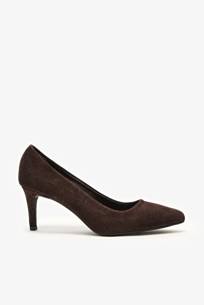 Louis Cardy Cary Brown Suede Leather Women's Heeled Shoes