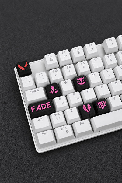 Makerpax Valorant Fade Keycaps, Q-E-X-C Mekanik Klavye Tuşu