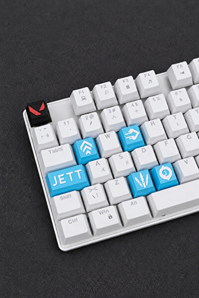 Valorant Jett Keycaps, Q-E-X-C Mekanik Klavye Tuşu