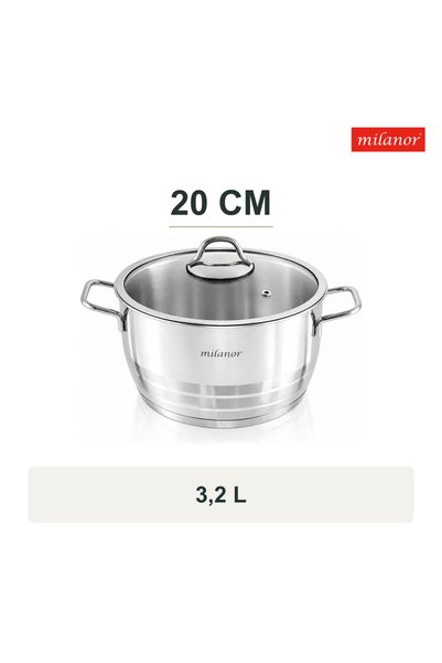 Milanor Aster 20 cm Derin Tencere