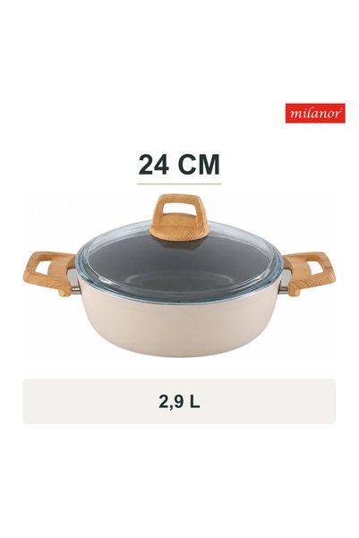 Milanor Neo Seramik 24 cm Basık Tencere