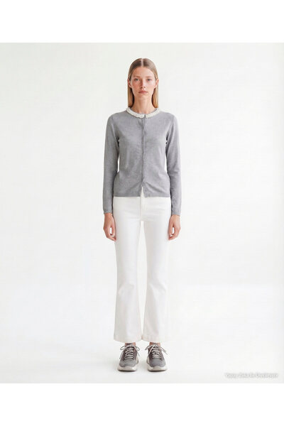 Yargıcı Regular Crew Neck Long Sleeve Cardigan