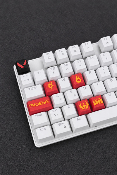 Makerpax Valorant Phoenix Keycaps, Q-E-X-C Mekanik Klavye Tuşu
