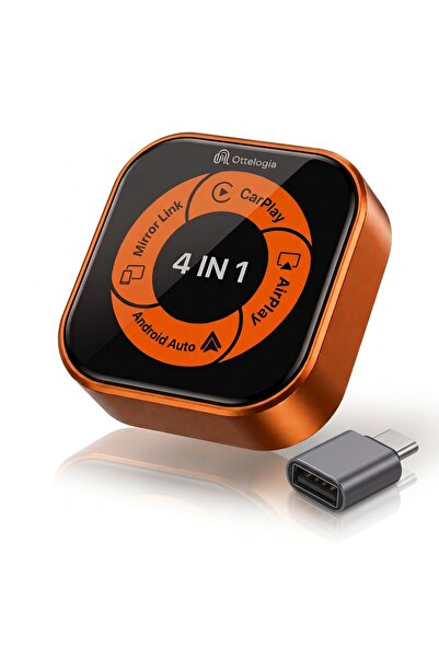 OTTELOGIA محول كاربلاي وأندرويد أوتو لاسلكي 4 في 1 للسيارات - دونجل USB/Type-...