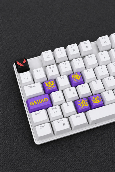 Makerpax Valorant Gekko Keycaps, Q-E-X-C Mekanik Klavye Tuşu