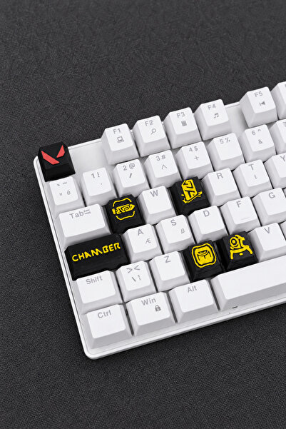 Makerpax Valorant Chamber Keycaps, Q-E-X-C Mekanik Klavye Tuşu