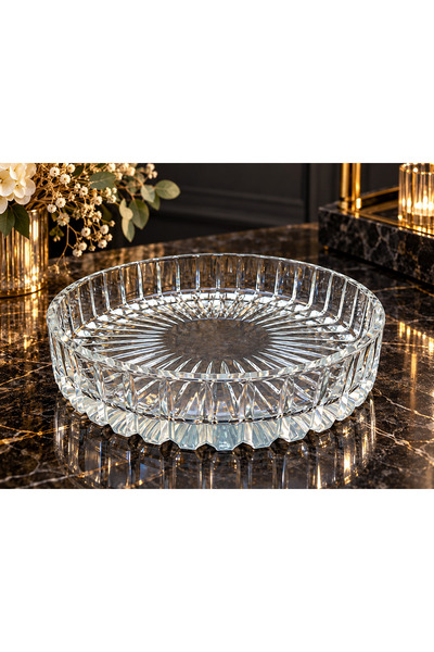 AYZ HOME Cut Crystal Presentation Bowl-Cookie-Salad Bowl