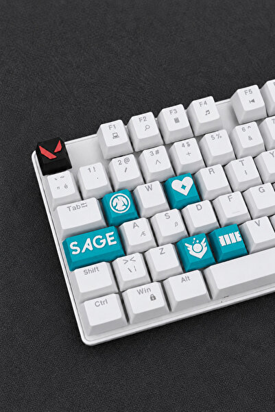 Makerpax Valorant Sage Keycaps, Q-e-x-c Mekanik Klavye Tuşu