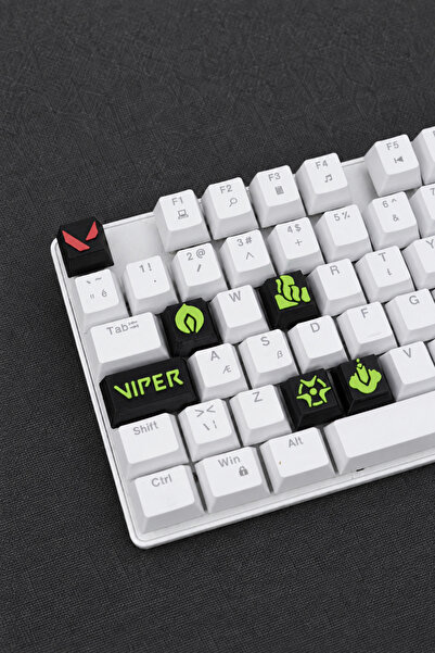Makerpax Valorant Viper Keycaps, Q-E-X-C Mekanik Klavye Tuşu