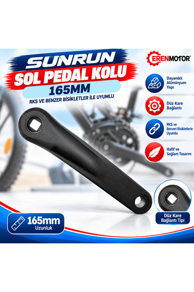 Sunrun Elektirikli Bisiklet Sol Pedal Kolu165mm