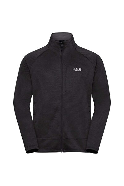 Jack Wolfskin Ανδρικό φλις Anytrail FZ-Μαύρο-S