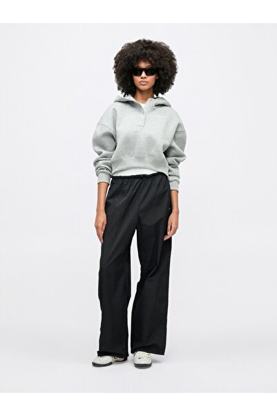 Nike Sportswear Phoneix Fleece Os Crop Kadın Gri Kapüşonlu Oversıze Sweatshir...