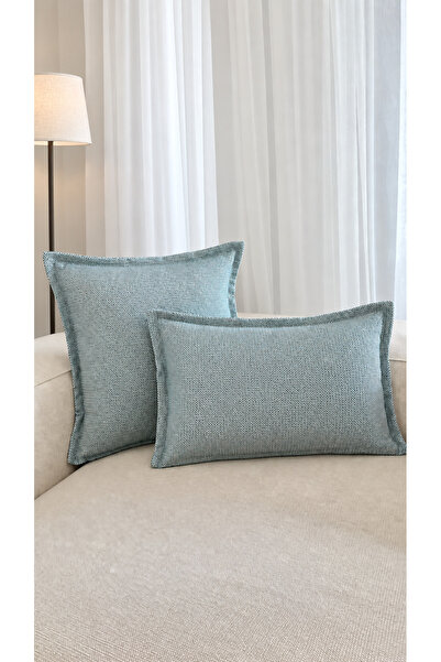 Decamor home Mint Shiny Living Room Throw Pillow Cover 1 Pc
