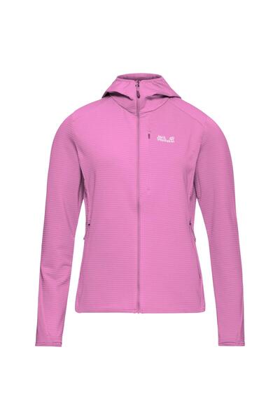 Jack Wolfskin Hanorac din fleece pentru femei Litestride Hooded FZ SS 2026-Ro...