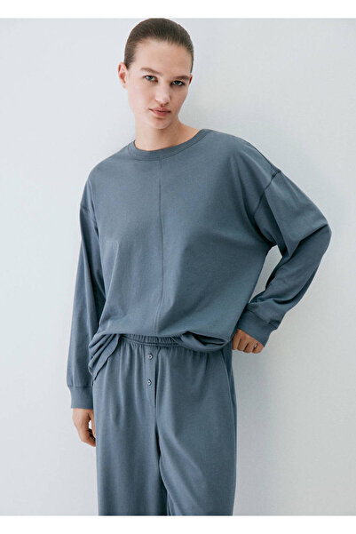 MANGO Woman %100 pamuklu pijama tişörtü
