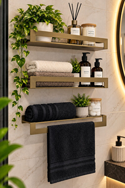 VENON 3.LÜ SET KONTES ESKİTME || 2 U - 1 Z || 40 CM || METAL RAF Banyo Rafı M...
