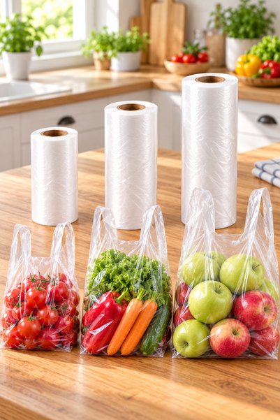 Özkan Ambalaj Temizlik 3 Rulo 600 Adet Her Boy 200 Adet Market Ekmek Manav Bu...