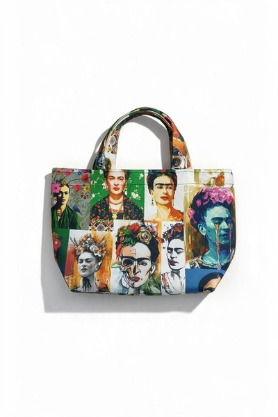 maia Colorful Women's Portrait Patterned Small Handbag