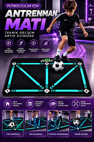 alfapazar e-ticaret Orijinal Kaymaz Futbol Antrenman Matı Ve Eğitim Seti Top ...