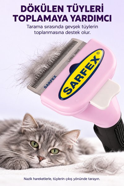 SARFEX Kısa Tüylü Kediler için Short Hair S Kedi ve Köpek Tüy Bakım