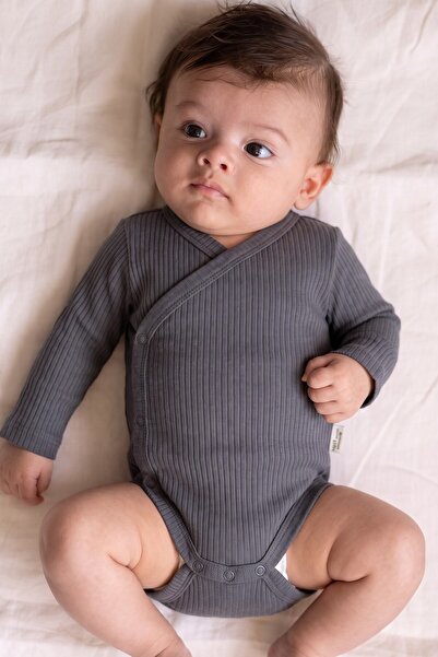 Cigit Double-Breasted Bodysuit 0-18 Months Gray