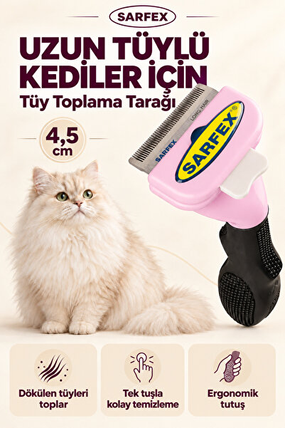 SARFEX Uzun Tüylü Kediler için Long Hair S Kedi Tüy Bakım