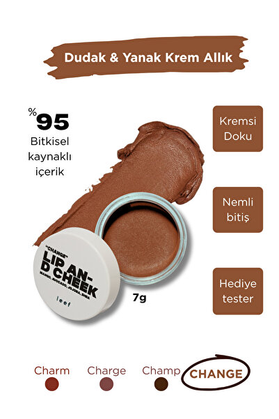 Lip & Cheek Balm Change | Almond Dudak & Yanak Balmı | Krem Allık & Tint