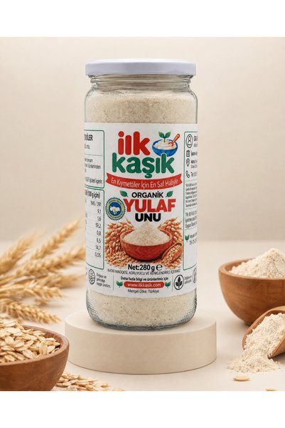 İlk Kaşık Organik Tam Yulaf Unu | 280 g | Taş Değirmen %100 Katkısız