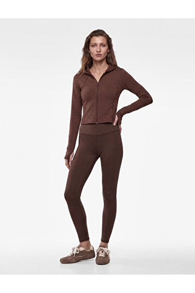 Koton Slim Fit Sports Leggings with High Waist Stitching Detail