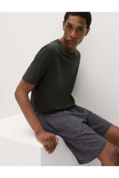 Marks & Spencer Saf Pamuklu Kısa Kollu Pijama Takımı