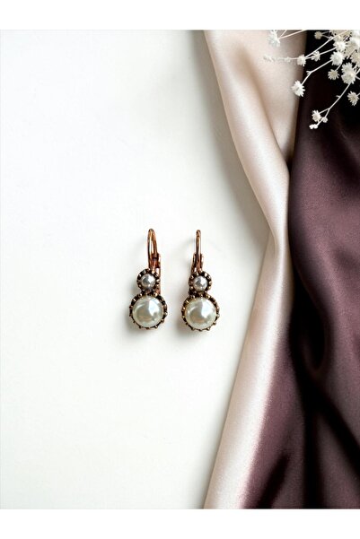 FAYRA ACCESSORIES Yuvarlak Taşlı Minimal Sallantılı Küpe