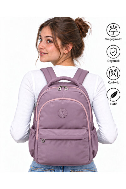 Bevitton Plum Unisex School Bag Waterproof Fabric Unisex School Backpack 2200