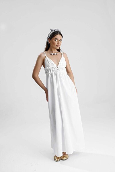 COLLECTİON Tina Beyaz Gece/Gündüz Elbise