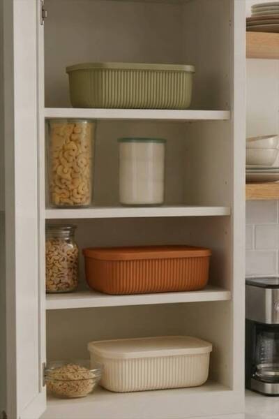 Bayev Storage 3 Pieces 3.2 Lt Kitchen Storage Container Mix