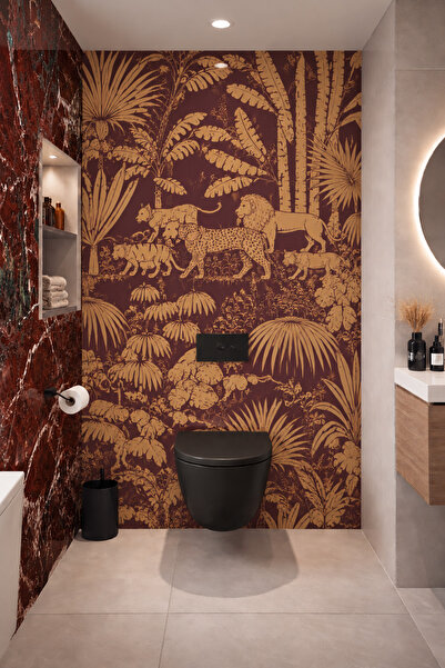 Tetik 3 boyutlu tropical toile duvar kağıdı