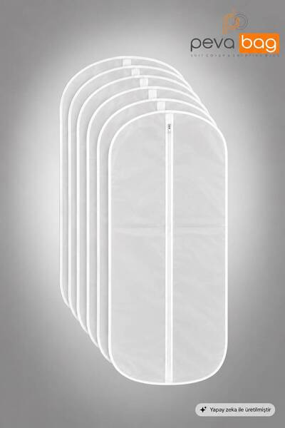 Pevabag Abiye Elbise Kılıfı 5 Adet / 60x150 Cm Beyaz 50 gr